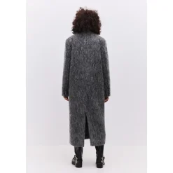 Abrigo de Lana Gris Oversized de Moda