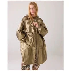 Abrigo Impermeable Metálico Oversized