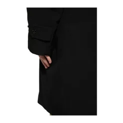 Abrigo largo de plumón - Negro
