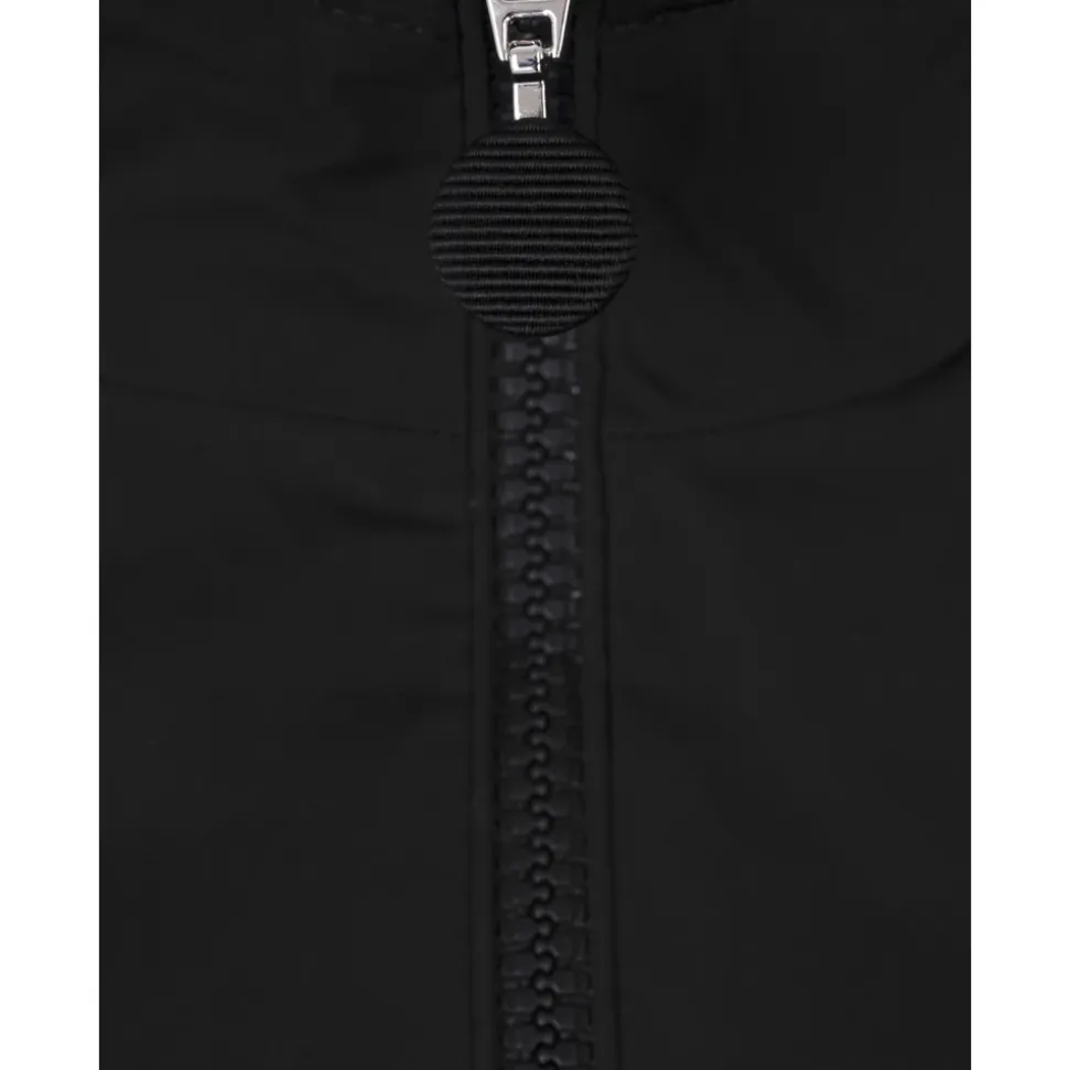 Abrigos Negros de Poliéster y Algodón