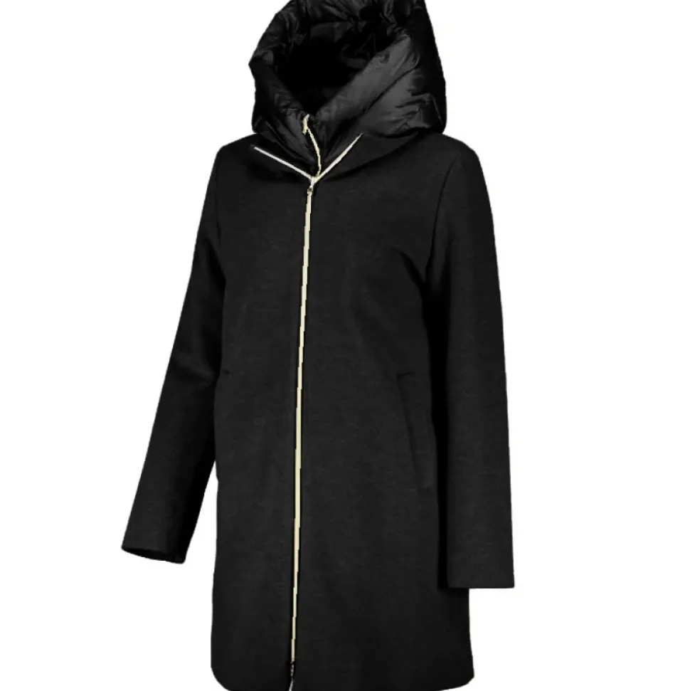 Abrigos Negros para Mujer Corte Regular