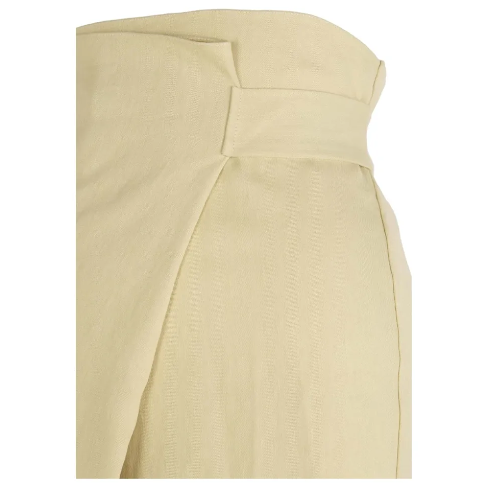 After, pantalon envolvente de lino arena-