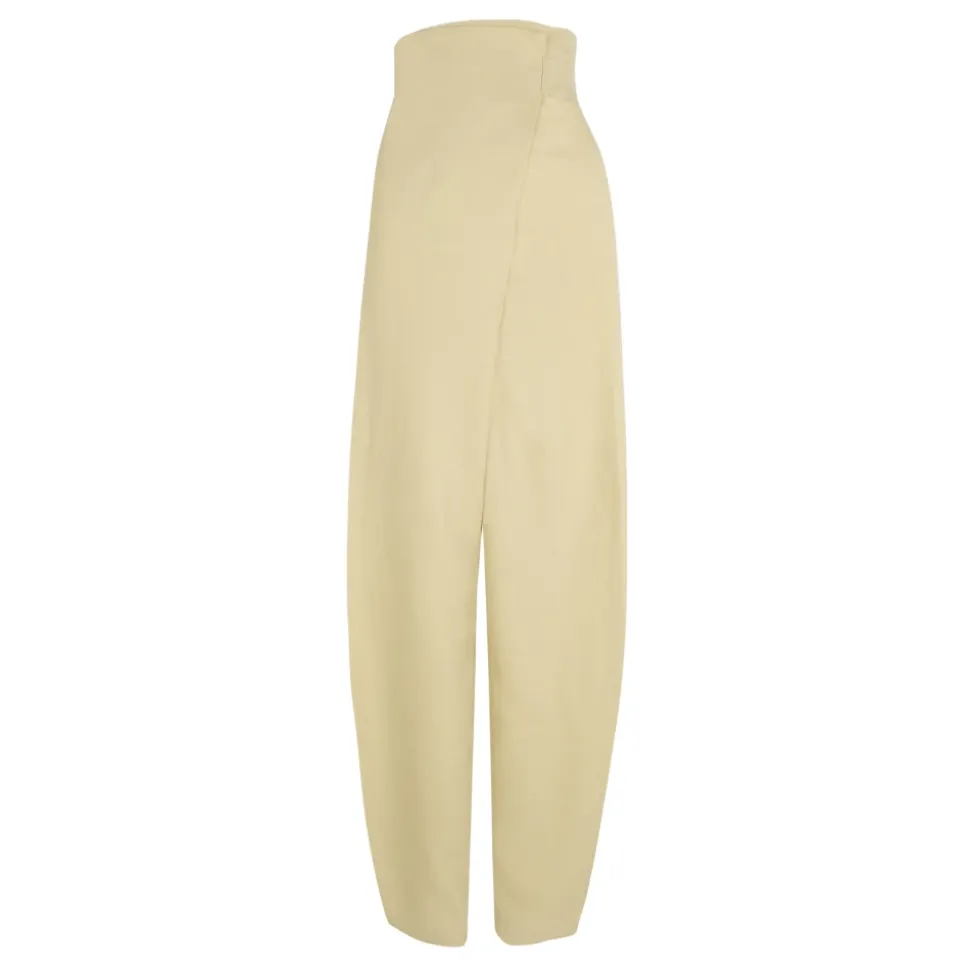 After, pantalon envolvente de lino arena-