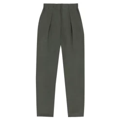 Ama, pantalon de lino y seda verde oceano-