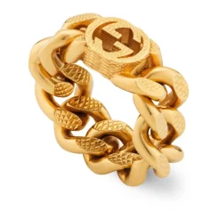 Anillo Interlocking G Gourmette Chain