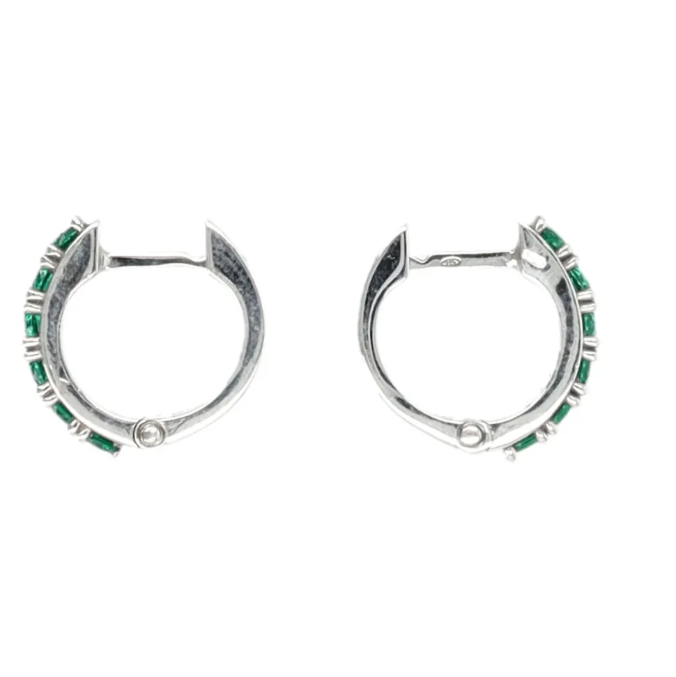 Aros de Cristal Verde Joyería