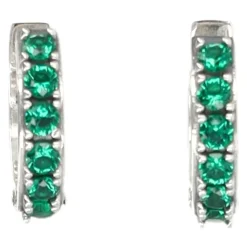 Aros de Cristal Verde Joyería