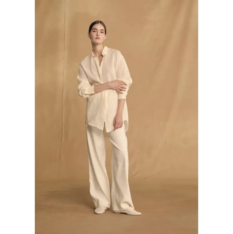 Asa, pantalon marfil-