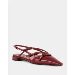 Bailarinas slingback de charol con hebillas