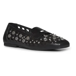 Bali Square Toe Open Weave Studded Loafer
