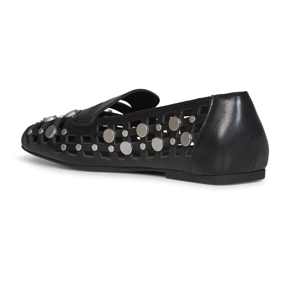 Bali Square Toe Open Weave Studded Loafer