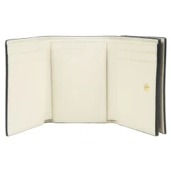Billetera Trifold de Cuero con Bordado Hecho a Mano