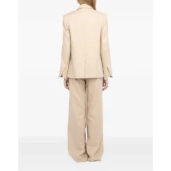 BLAZER BEIGE RAYAS DORADAS