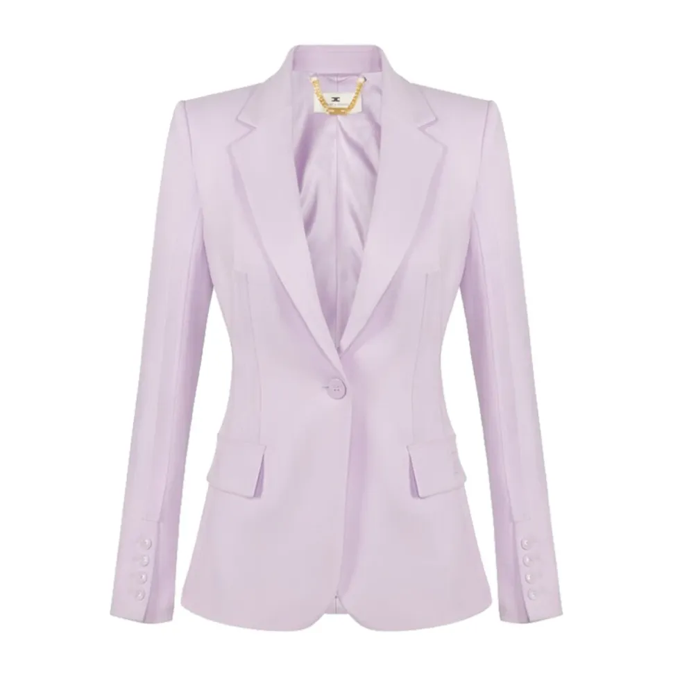 Blazer de Crepé Elástico de Doble Capa