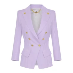 Blazer elástico de crepé doble