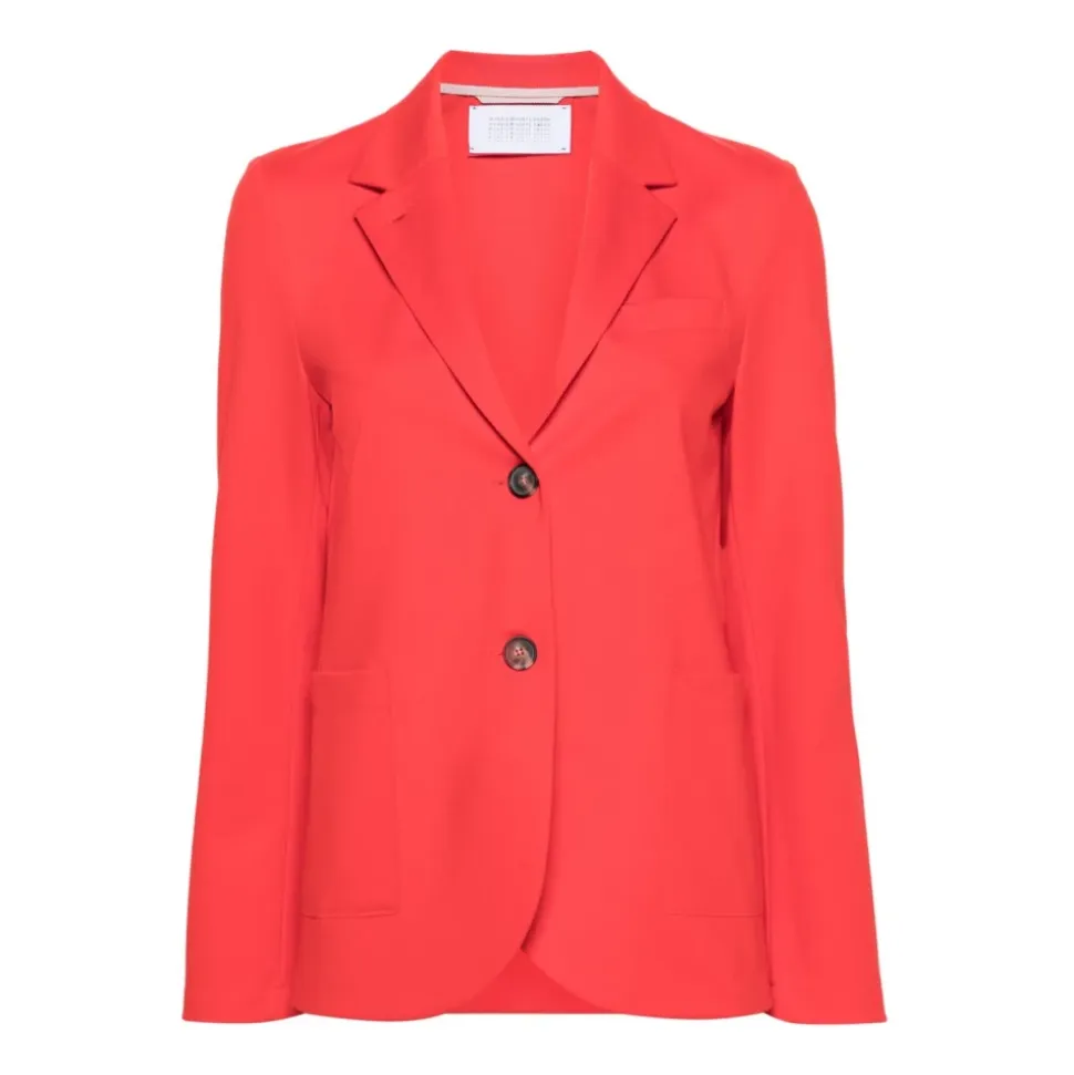 Blazer Rojo Intenso de Punto Elástico