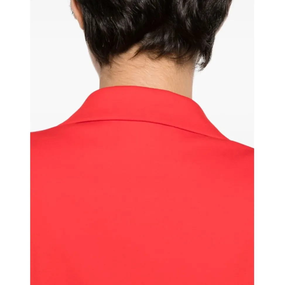 Blazer Rojo Intenso de Punto Elástico