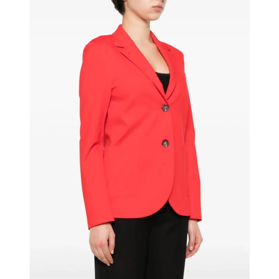 Blazer Rojo Intenso de Punto Elástico