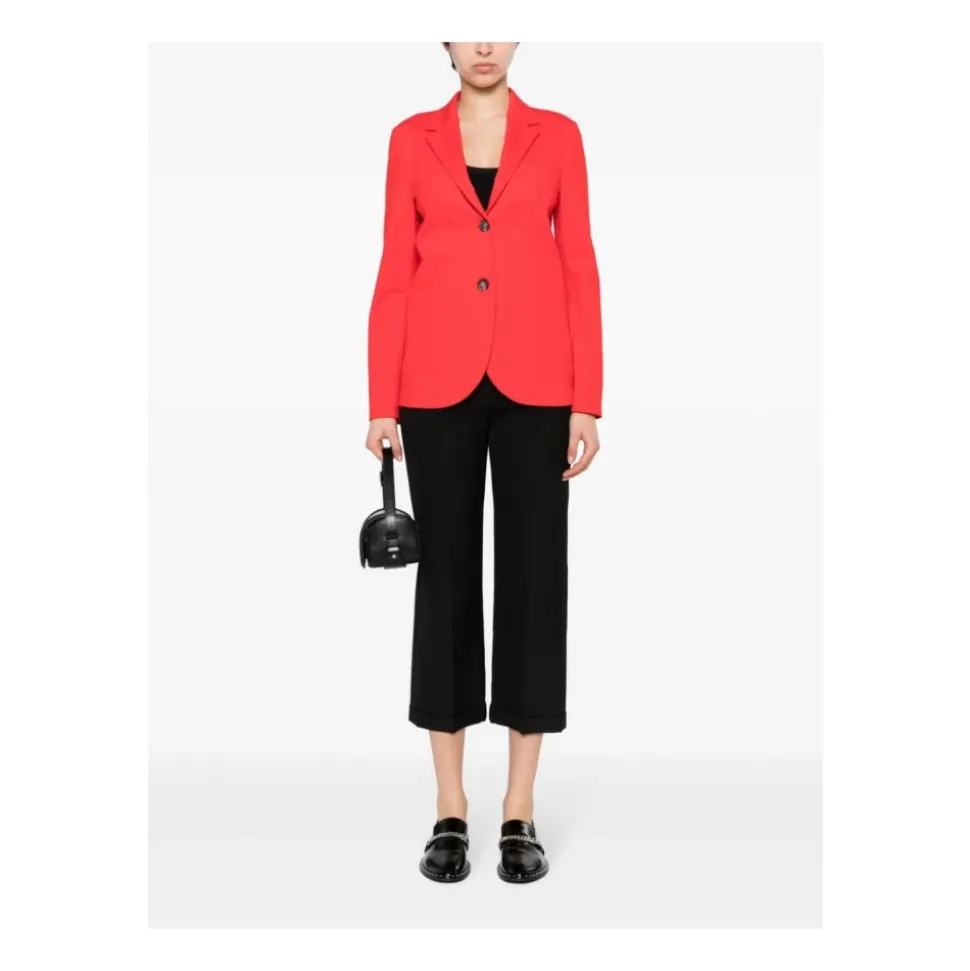 Blazer Rojo Intenso de Punto Elástico