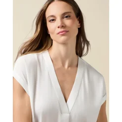 Blusa Bimateria con Mangas Kimono