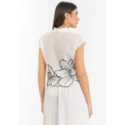 Blusa de Algodón con Estampado Floral