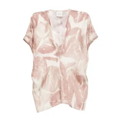Blusa de Manga Corta con Cuello en V