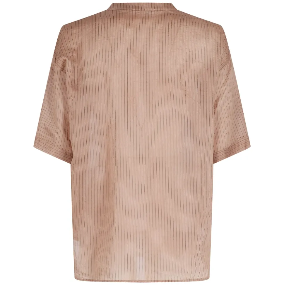 Blusa de rayas con cuello en V