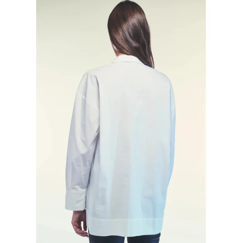 Blusa Oversize de Algodón con Cuello en V