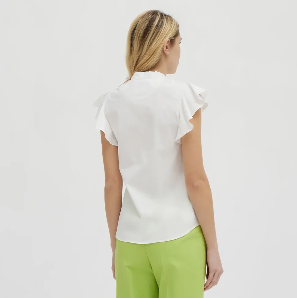 Blusa Romántica de Algodón sin Mangas