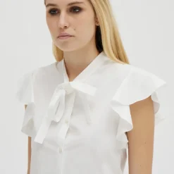 Blusa Romántica de Algodón sin Mangas