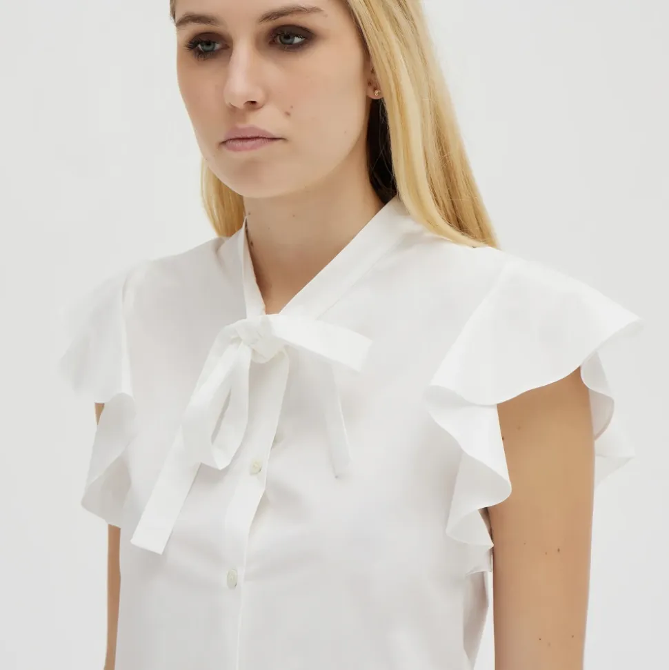 Blusa Romántica de Algodón sin Mangas