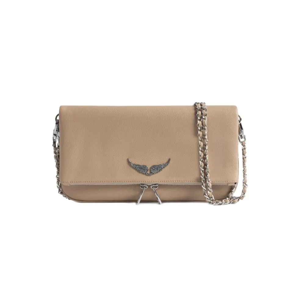 Bolso Clutch Rock de Cuero Graneado