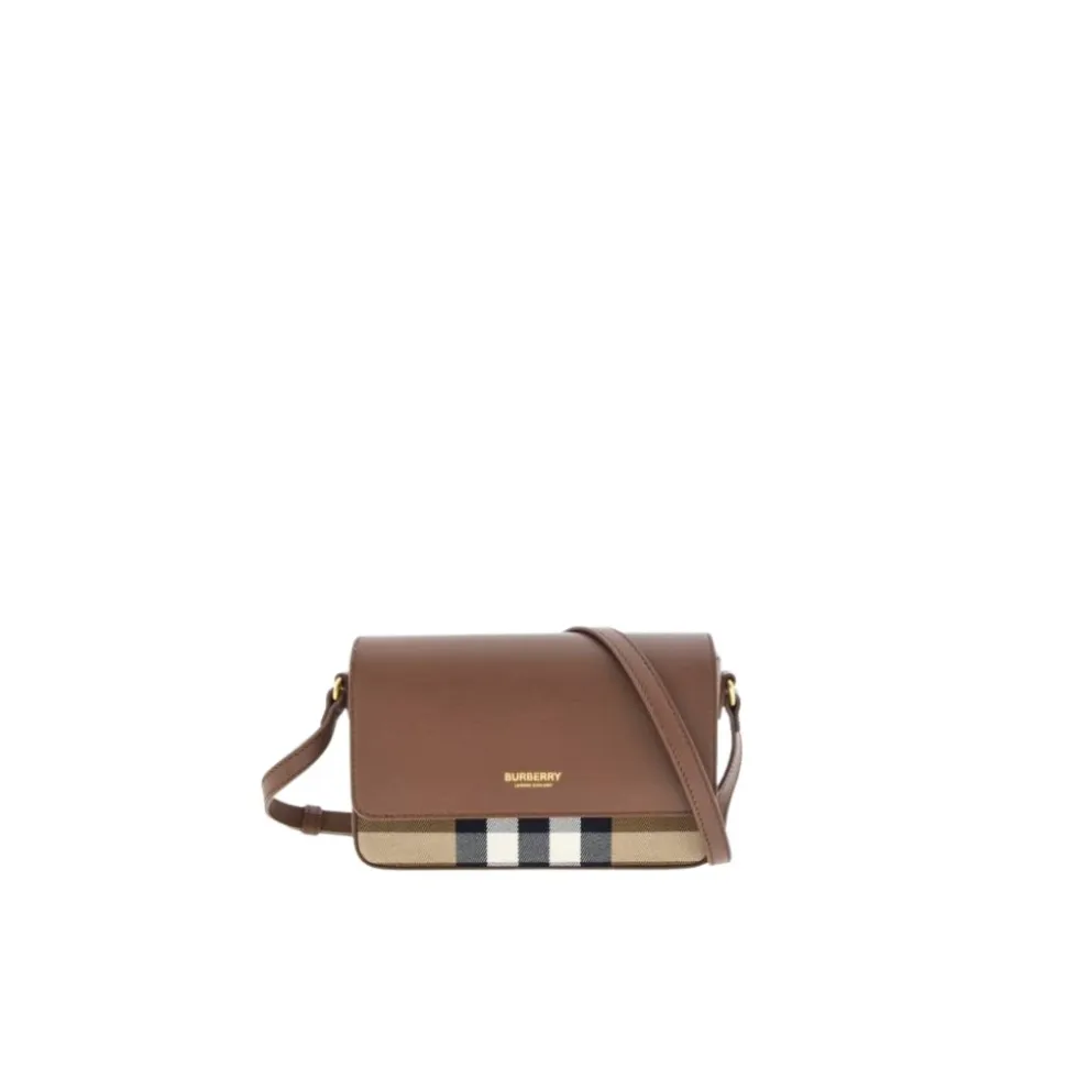 Bolso Compacto House Check Marrón