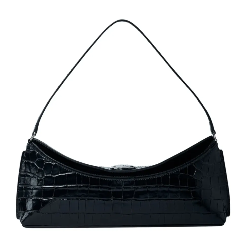 Bolso de Hombro de Cuero Redondo
