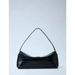 Bolso de Hombro de Cuero Redondo