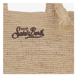 Bolso de Rafia con Logo
