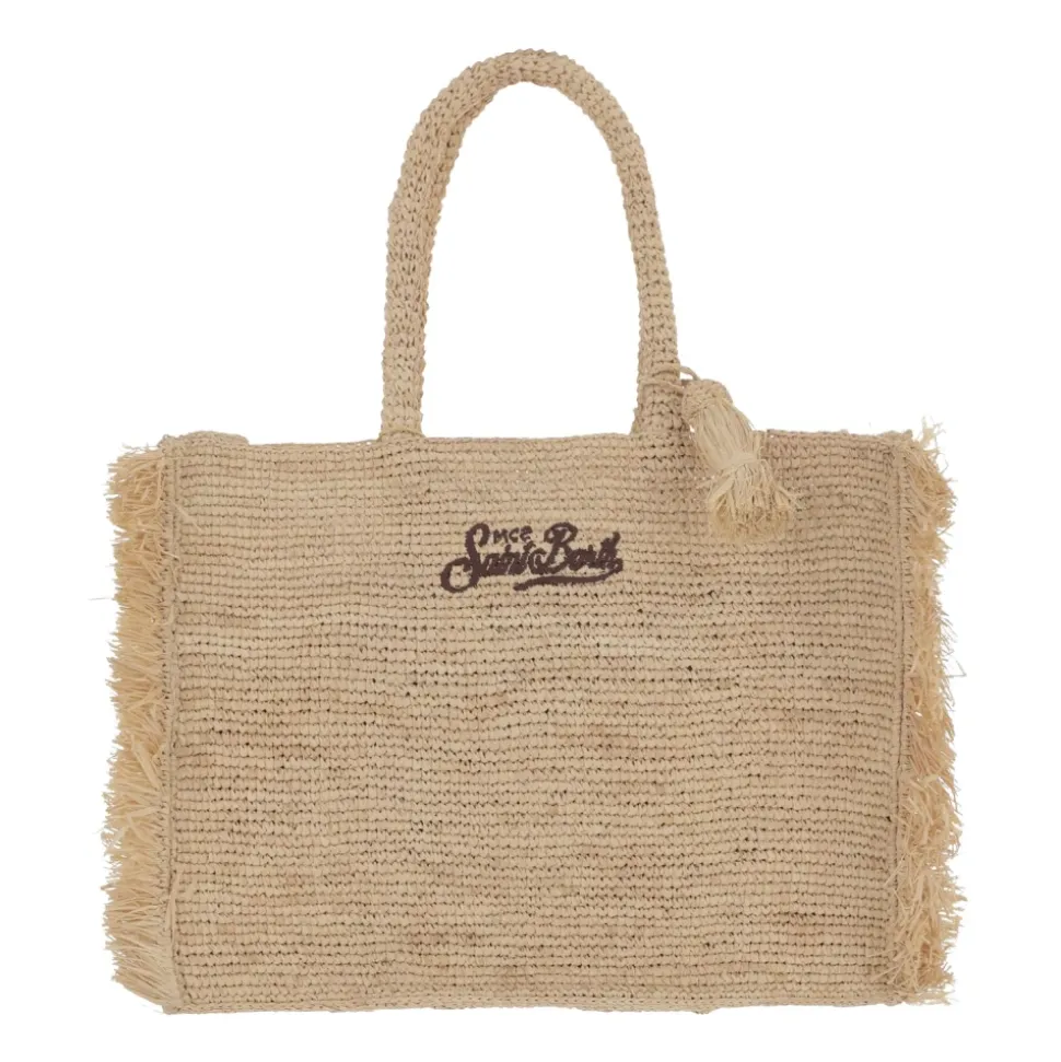 Bolso de Rafia con Logo