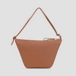 Bolso mini de cuero marrón
