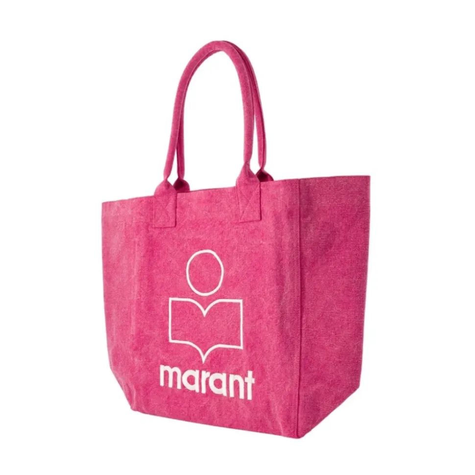 Bolso Shopper de Algodón Rosa con Cierre Magnético