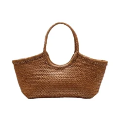 Bolso Tote de Cuero Tejido a Mano