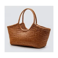 Bolso Tote de Cuero Tejido a Mano