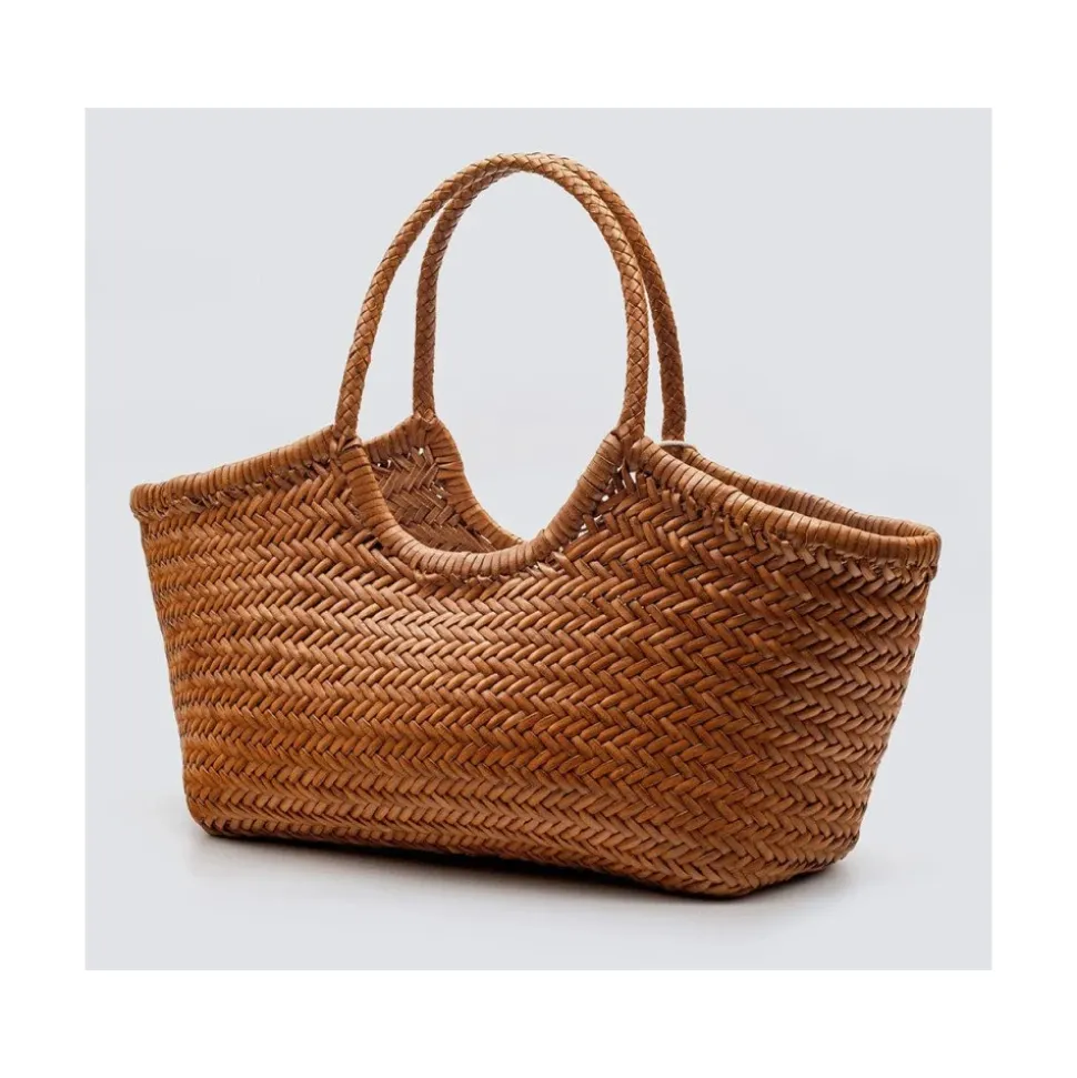 Bolso Tote de Cuero Tejido a Mano