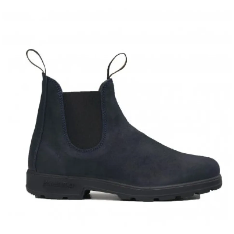 Bota Chelsea de ante azul marino