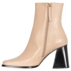 Bota de Cuero Bicolor - Piedra Beige Negro