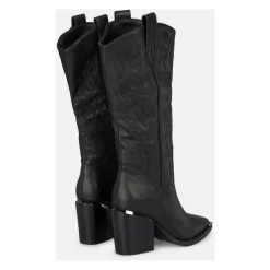 Bota de tacón bordado