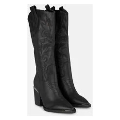 Bota de tacón bordado