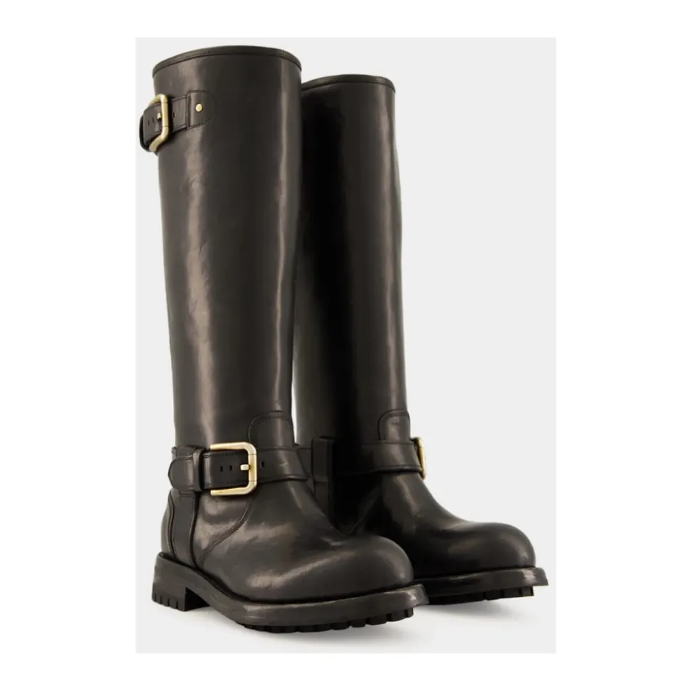 Botas Biker de Piel de Becerro