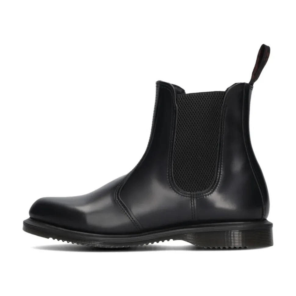 Botas Chelsea Clásicas Flora de Cuero Negro