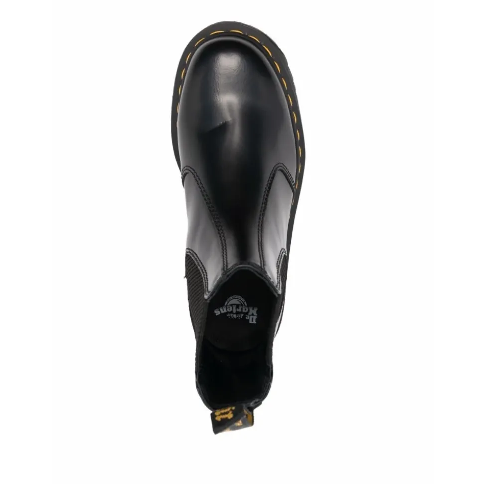 Botas Chelsea con Plataforma de Piel Lisa 2976