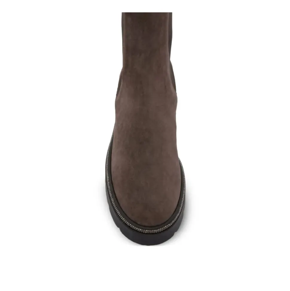 Botas Chelsea de cuero con adornos